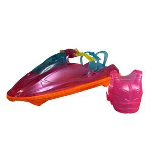 Barbie Dreamtopia Jet Ski Set 2014 Barbie Vehicle and Pink Life Jacket Toy